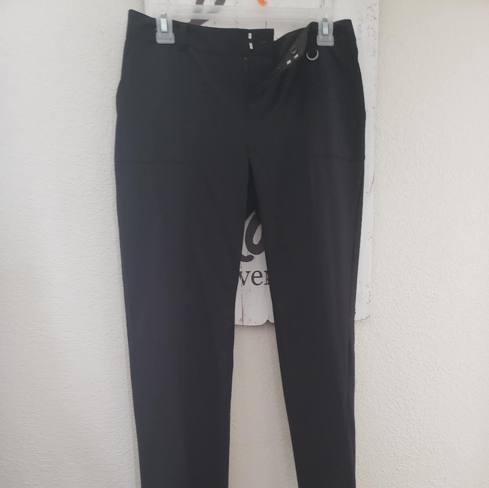 Black CK straight leg dress pants